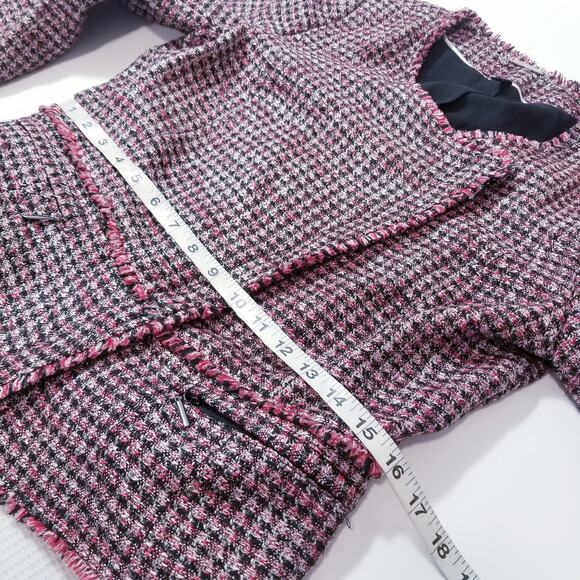 White House Black Market Wool Blend Tweed Metallic Blazer - Picture 5 of 13